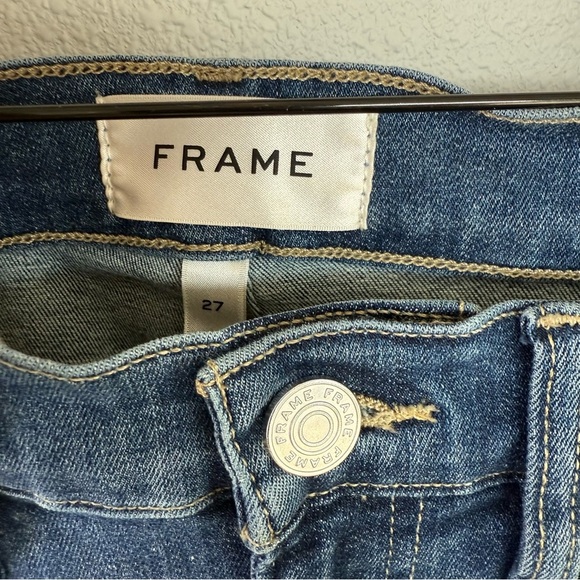 FRAME Le Super Flare High Waist Jeans Donna Denim Boho Casual Women’s 27 - Picture 7 of 12